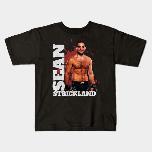 sean strickland Fighter Kids T-Shirt by olivia parizeau